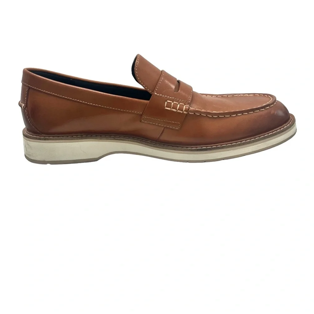 COLE HAAN TAN OSBORN GRAND 360 PENNY LOAFER